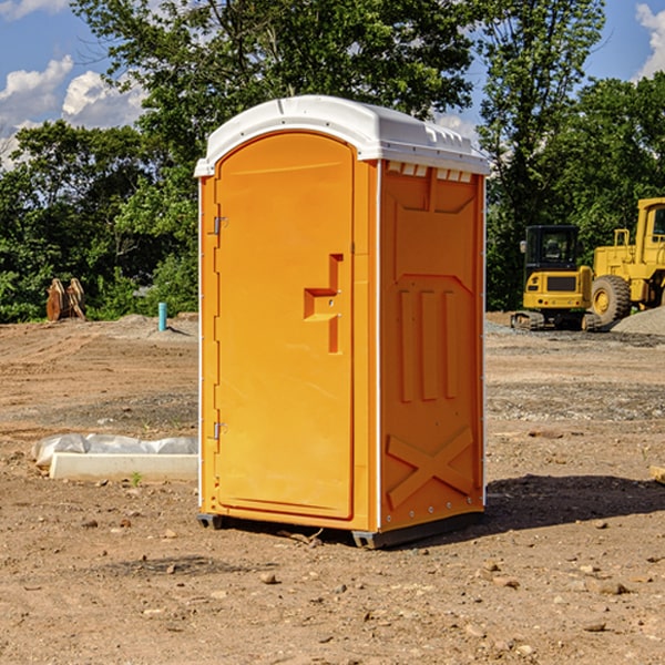 how often are the portable toilets cleaned and serviced during a rental period in Harrisburg MO